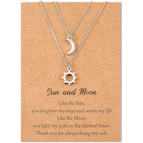 Sonne mond halskette damen - mond,
