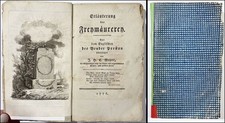 W. Preston / Meyer - Erläuterung der Freymaurerey 1776 / Freimaurer Freemasons