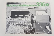 JOHN DEERE Hochdruckpresse Prospekt Typ 336 4 Seiten 1973