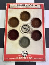 Lackfabrik O. Fritze Frauenlob altes Blechschild um 1930 Offenbach