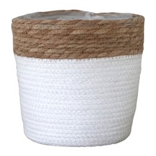 Pflanzkorb BREEZY weiß mit