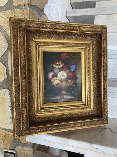 Öl/Bild/Blumen/Prunk/Rahmen/s