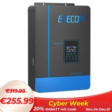 EDECOA Hybrid Wechselrichter 48V MPPT 7000VA Wechselrichter PV 55-450V 110A