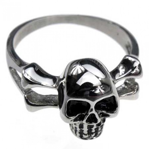 Edelstahl ring skull - edelstahl-, ring,