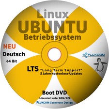 Linux UBUNTU 64 Bit 2025, komplettes Betriebssystem in deutsch