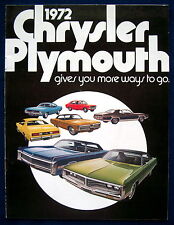 Prospekt brochure 1972 Chrysler Plymouth  Barracuda  Duster  Satellite (USA) 