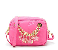 Versace Jeans Couture Umhängetasche Rosa Gesteppt Sterne Buchstaben Charms Brandneu