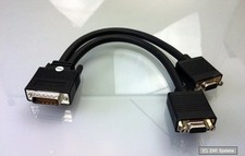 Original Matrox 15941-00 Multi Monitor Kabel Cable LFH auf Dual VGA, Schwarz NEU