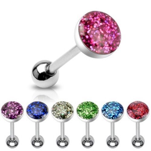 Zungenpiercing glitter aus - zungenpiercing,
