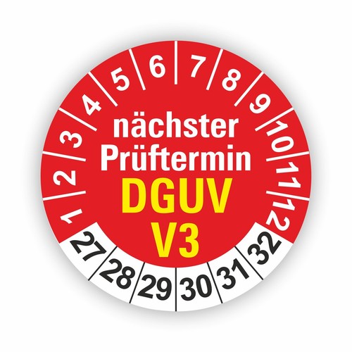 Dguv prüfplaketten rot ø - dguv,