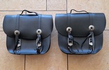 Suzuki Chopper Satteltaschen Klickfix Packtaschen Leder abnehmbar  Saddlebags 