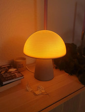 Design Pilzlampe mit Antrazit Beton Fuß - warmes passives Stimmungslicht