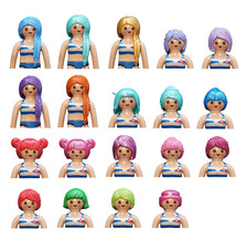 Playmobil Farbige Haare Frau Frisuren Perücken Frisur Hairstyles Farben Manga