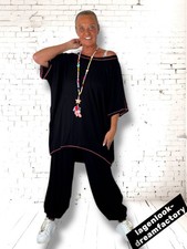 Lagenlook Ballon-Jersey-Pulli