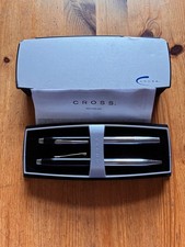 CROSS Füllfederhalter und Kugelschreiber mit schwarzer Mine Set mit Etui