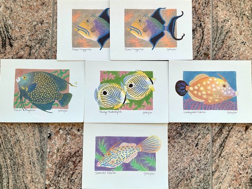 Klappkarten fische - klappkarten, *