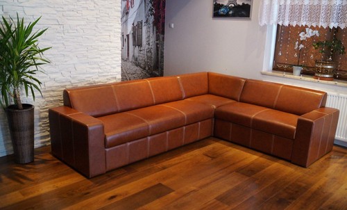Rindsleder ecksofa 272 212 - 272, x