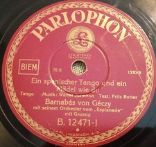 BARNABAS VON GECZY MIT GESANG WER WEIẞ OB DU MICH AUCH LIEBST SCHELLACK 78RPM