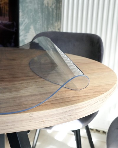Tischfolie rund transparent