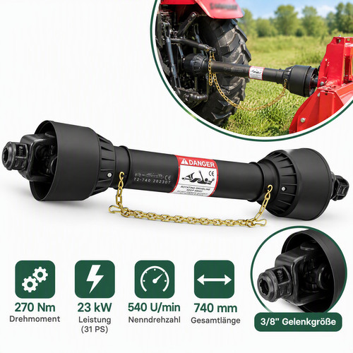 Zapfwelle zoll ersatz - 3/8,