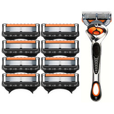 RASIERKLINGEN FÜR GILLETTE FUSION 5 PROGLIDE KLINGEN ERSATZ RASIER + GRIFF