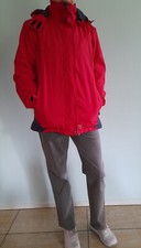 Damen Regenjacke, Übergangsjacke, Golf Wear, Kapuzenjacke, Rot, 40/42, Neuwertig