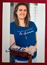 Original-Autogramm von Susen Tiedtke (Leichtathletik), Farbfoto, 17,9 x 12,7 cm