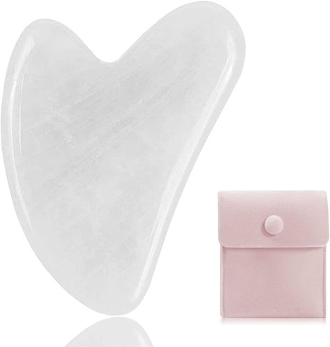 Jade gua sha stein - sha, herzform