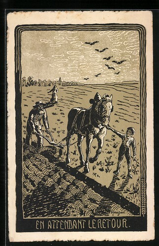 Bauer mit pferdepflug bei - mit,