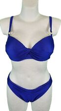 Opera Push Up Bikini Größe 38 C Cup Bademode Trägerbikini Blau mit Bügel