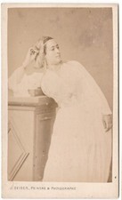 Maurische Frau Tänzerin Tima Algier Jean Geiser Foto CDV koloriert um 1868