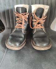 Stiefel Echtleder Duckfeet Gr.38 Gefüttert Schwarz Natur Öko Natur Waldorf