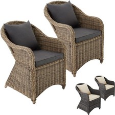 Gartenstuhl polyrattan 2er set - gartenstuhl,