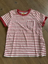 Frottee T-Shirt, weiß mit roten Streifen und einer herzförmigen Brusttasche