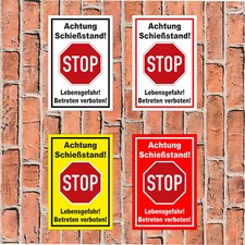 Schild - Achtung Schießstand