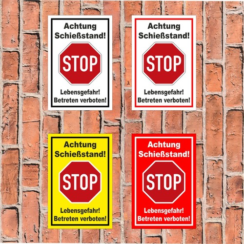 Schild achtung schießstand - achtung,