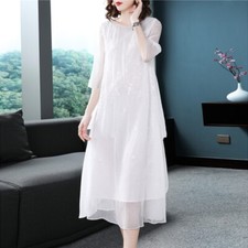 Damen Blumenmuster Stickerei