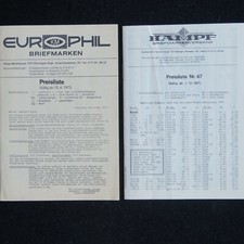 🇩🇪 EUROPHIL BRIEFMARKEN PREISLISTE 1973 HAMPF BRIEFMARKENVERSAND 1975