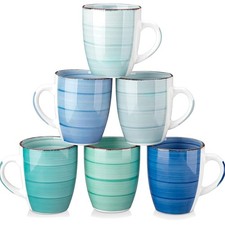 Kaffeetassen, Steingut, 6er