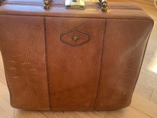 Kosmetikkoffer Beauty Case Leder Zahlenschloss braun top Zustand