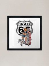Route gerahmter kunstdruck - route, 66