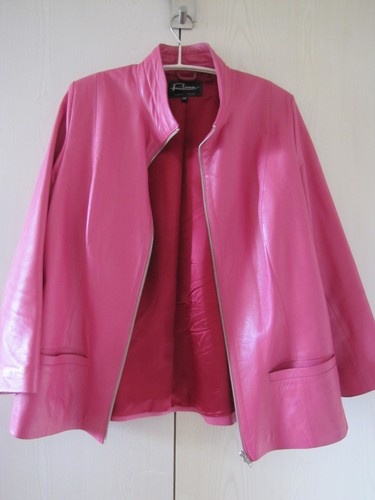 Ricco echtleder jacke pink - echtleder-jacke,,