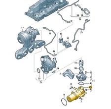 Original Agr Kühler Abgaskühler Kühler Ventil Audi A4 A5 A6 Q5 04L131513B Neu