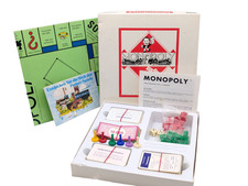 Monopoly Classic Quadratisch Brettspiel Holz Schmidt Dm Ausgabe 1961 vollständig