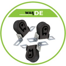 3x Auspuff Gummi, Auspuffhalter, VW Golf 3 Vento Cabrio Metall Hänger, Halterung