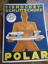 Eishockey Schlittschuhe POLAR Deutsche Manschaft 1936 Reklame sensationell