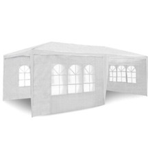 Partyzelt Pavillon Festzelt Gartenhaus 3x6 m mit allen 6 Seitenteilen Weiß