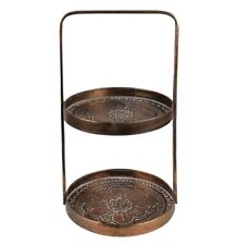 Etagere Kupferfarbig 2 Etagen Etagere 29x53cm Obstschale Kerzen Clayre & Eef