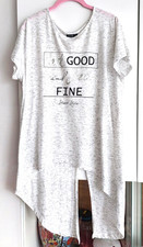 Damen Shirt Gr. 46 Hinterteil lang geschnitten zum binden