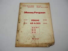 Perkins AD4.203 Motor f. Massey Ferguson MF 65 MK II 155 158 165 Ersatzteilliste